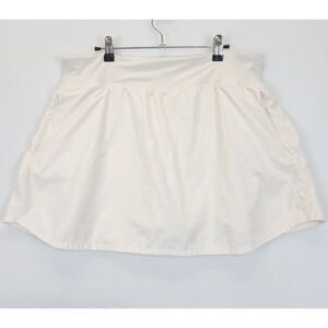 Old Navy Skort Stretch Tech Dry Quick Beige Zip Pockets Women XL Tennis Active